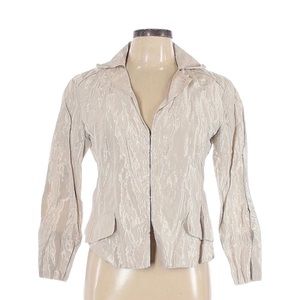 LIDA BADAY size 10 crinkled cream jacket in excellent condition